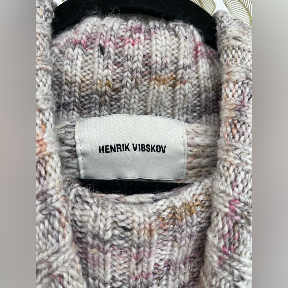 Henrik Vibskov AW21 Cropped Bat Sweater | Designer Scandi Style Chunky Knit  M - Picture 7 of 12